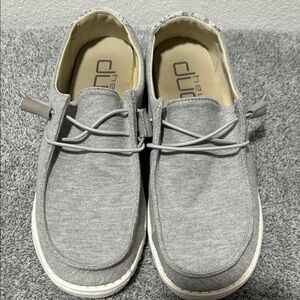 Hey Dude Women's Light Gray Flats